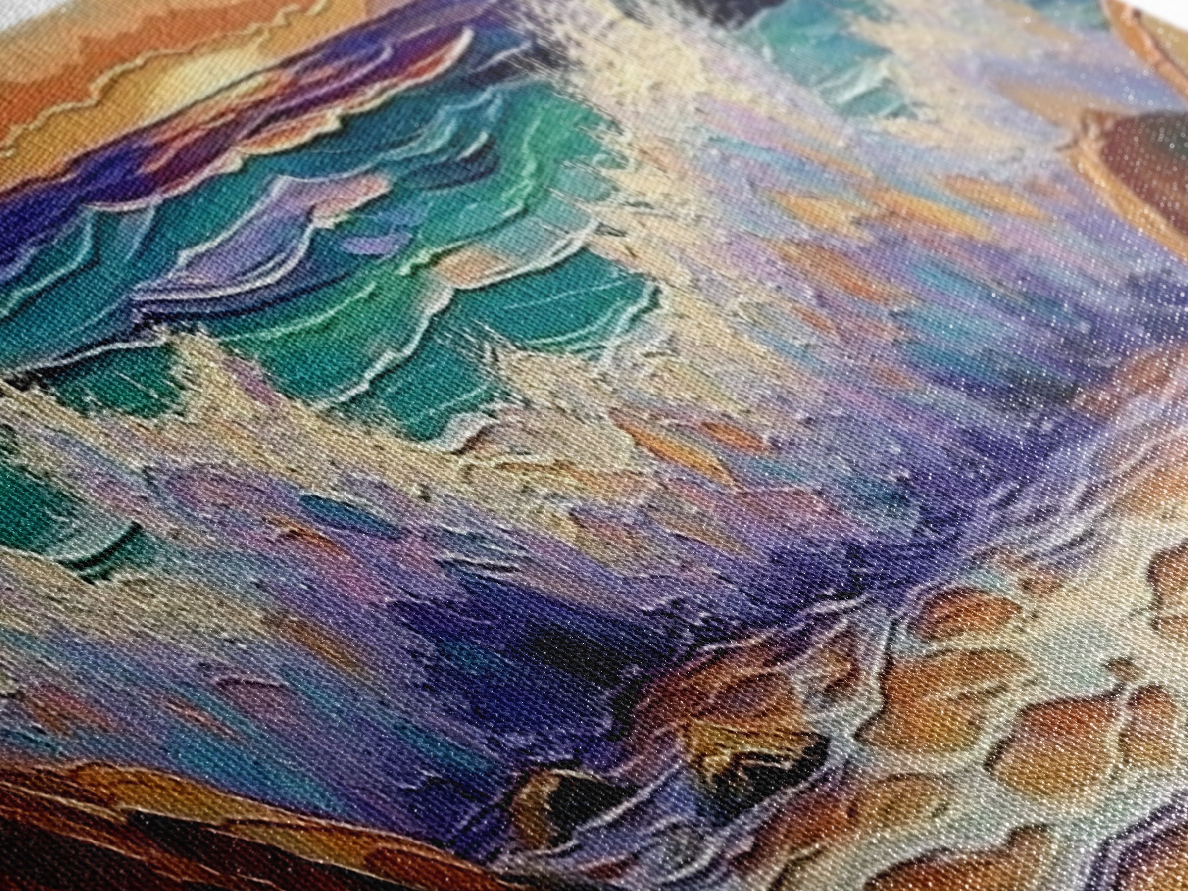 Crashing Waves Sunset, Seaside Landscape Art, Modern Beach Wall Decor, Living Room Accent, Framed Canvas Print, Coastal Vibes