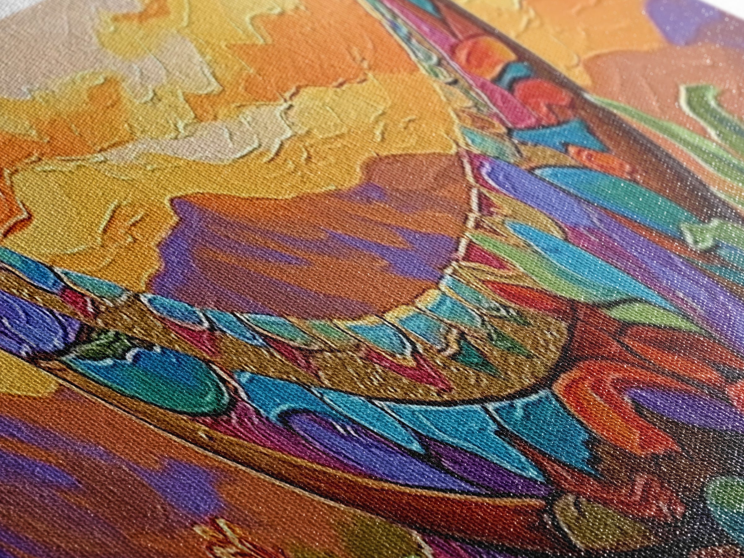 Crescent Moon, Floral Sunset, Western Vibes, Framed Canvas Print, Desert Boho Wall Art, Living Room Decor, Whimsical Southwestern Art