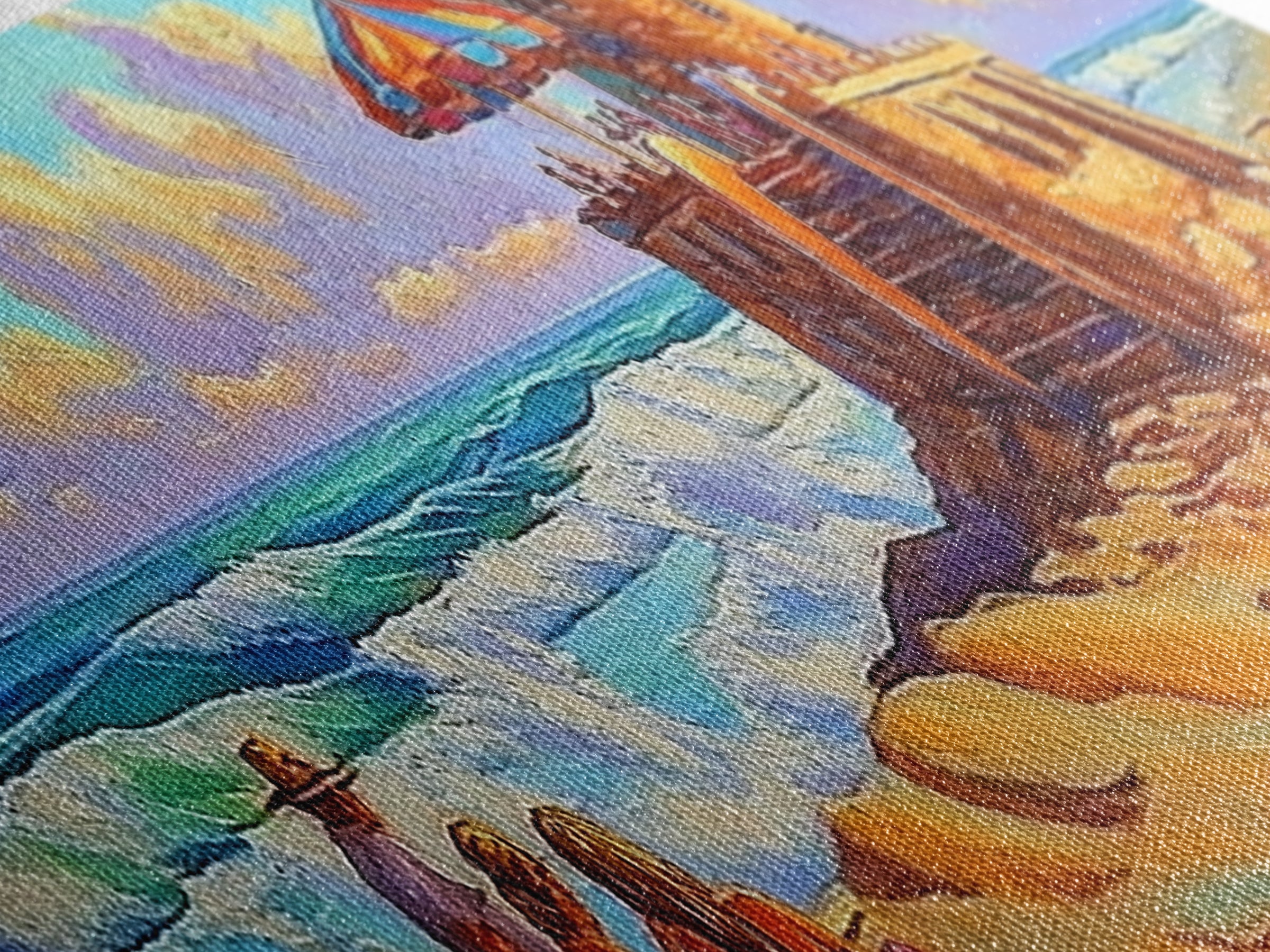 Beach Fortress, Family Fun, Ocean Adventure, Sunny Day Framed Canvas Print, Vacation Memory Wall Art, Playroom Beach Art