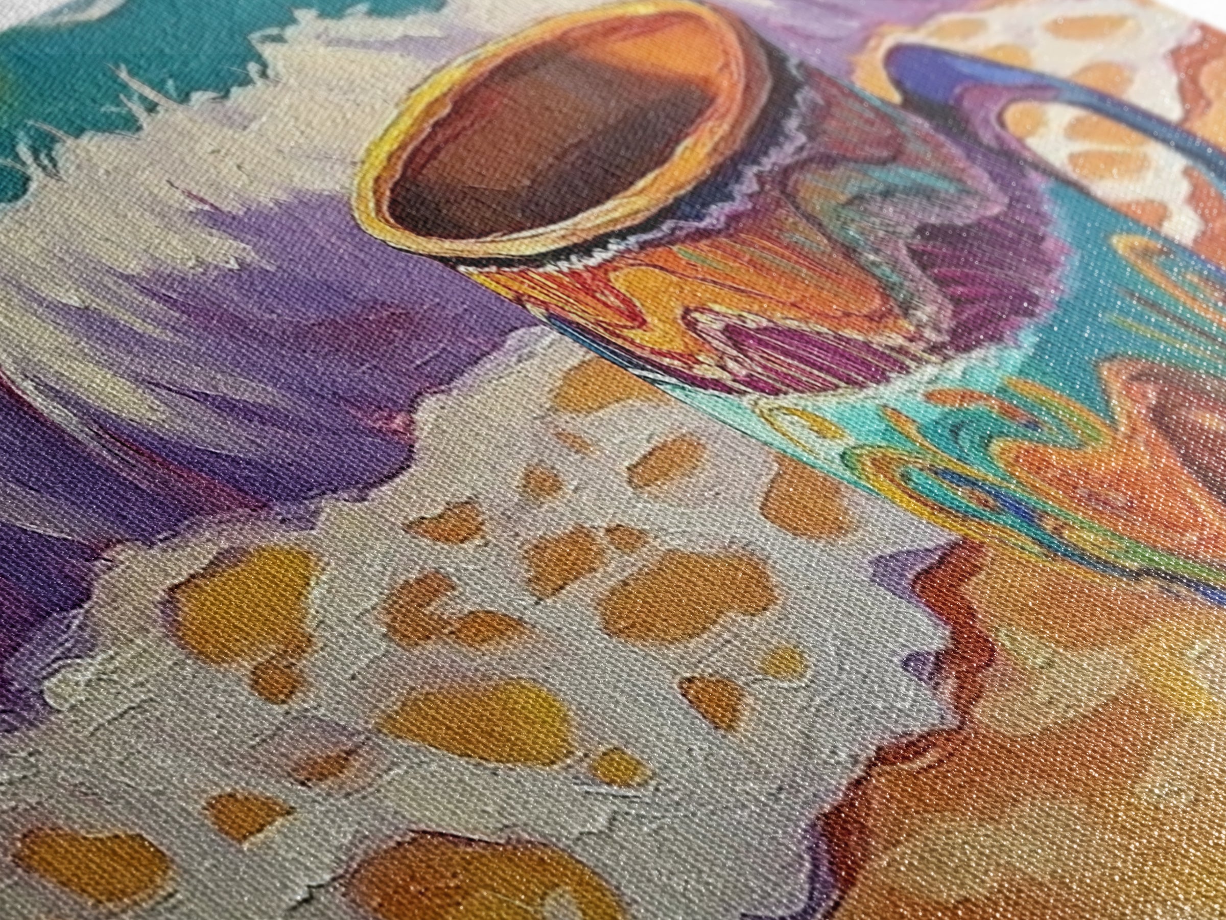 Beach Mug, Coastal Cup, Ocean Waves, Canvas Print, Beach Kitchen Art, Tropical Vibe, Boho Beach House, Nautical Wall Decor