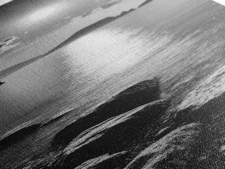 Moonlight Ocean View, Coastal Photography Art, Seascape Print, Framed Canvas Print, Bathroom Wall Art, Neutral Beach Decor