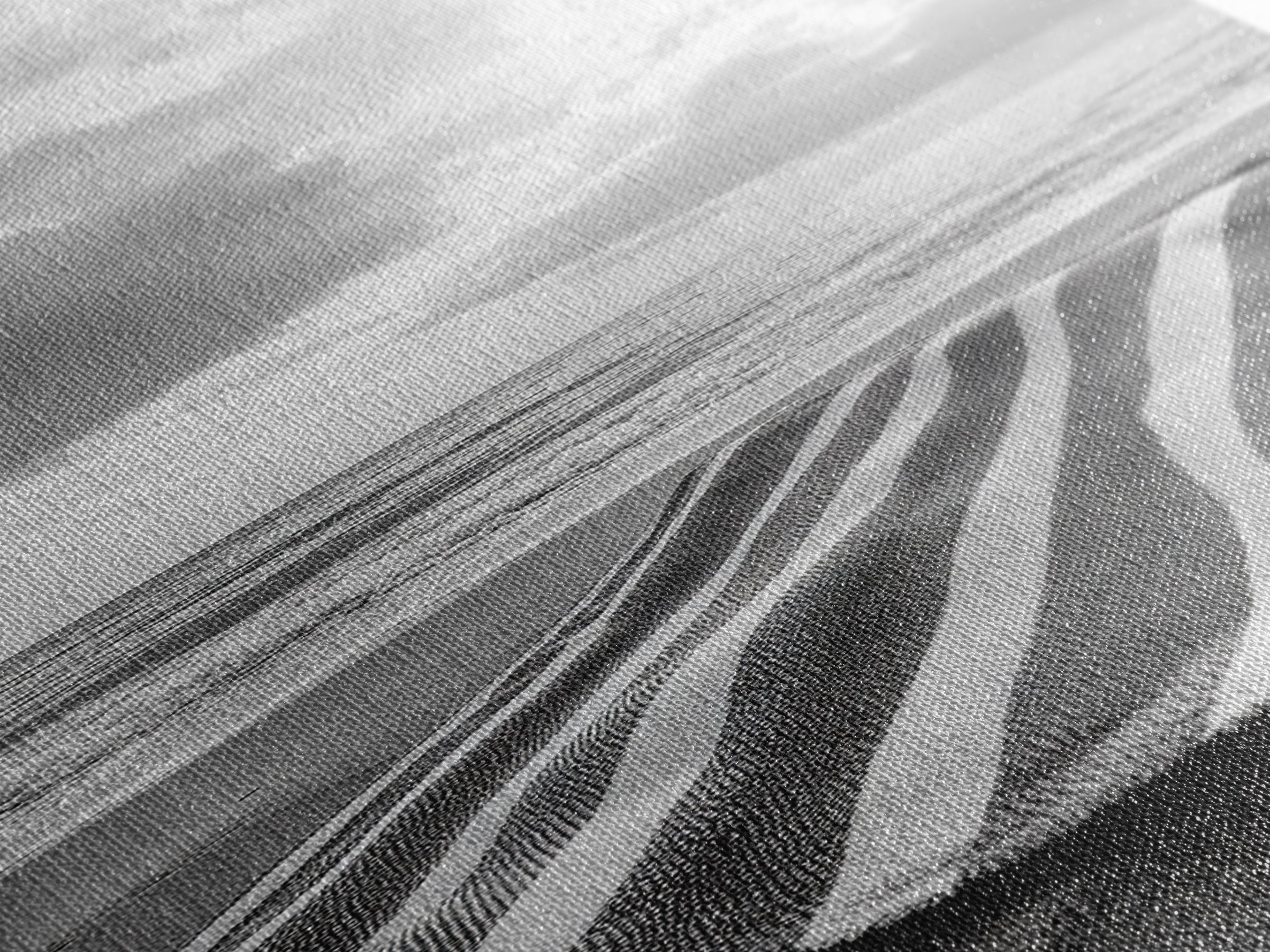 Beach Towel View, Ocean Breeze, Seaside Calm, Striped Blanket, Relaxation Mood, Framed Canvas Print, Bathroom Wall Art, Minimalist Coastal Art