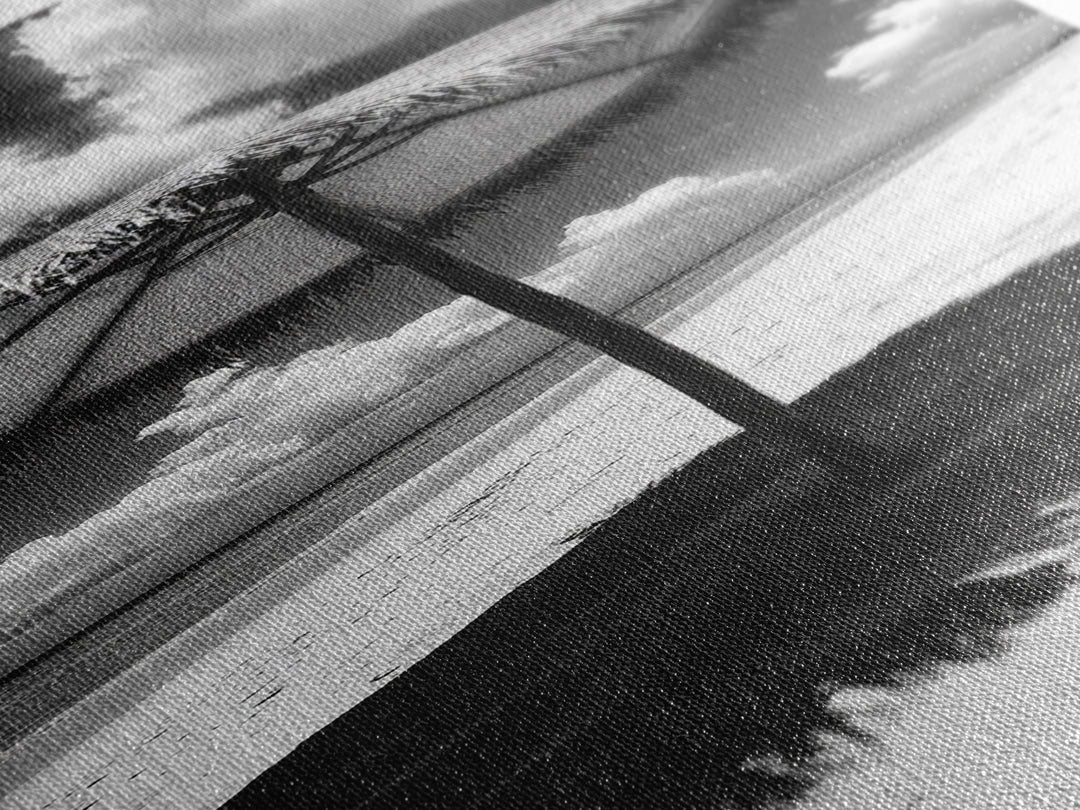 Beach Umbrella, Summer Shade, Ocean Serenity, Island Dreams, Coastal Peace, Framed Canvas Print, Living Room Wall Art, Boho Tropical Décor