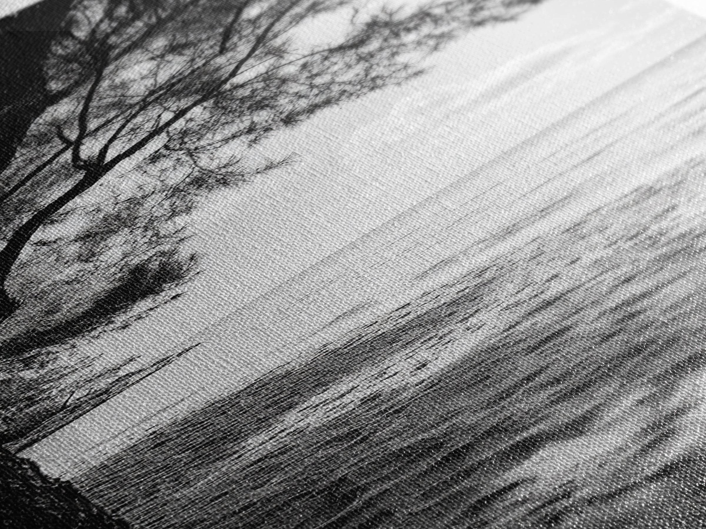 Coastal Tree Shade, Beach Sand Path, Seaside Serenity, Nature Retreat, Framed Canvas Print, Bathroom Wall Art, Neutral Tones, Calm Ocean Art