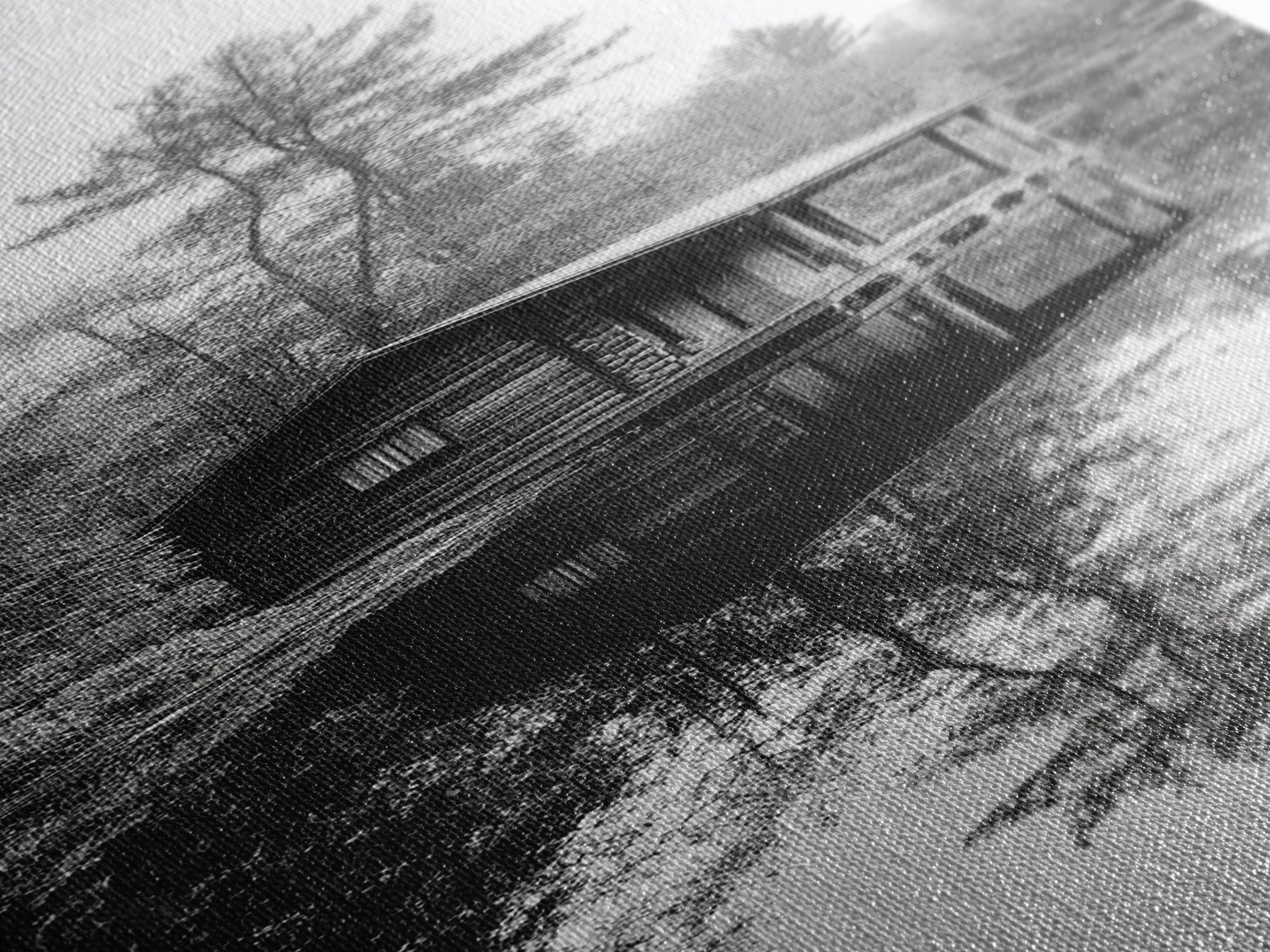 Cabin Reflection, Still Water, Forest Escape, Nature Retreat Art, Framed Canvas Print, Lakehouse Decor, Fall Cabin Scene, Cozy Rustic Wall Art