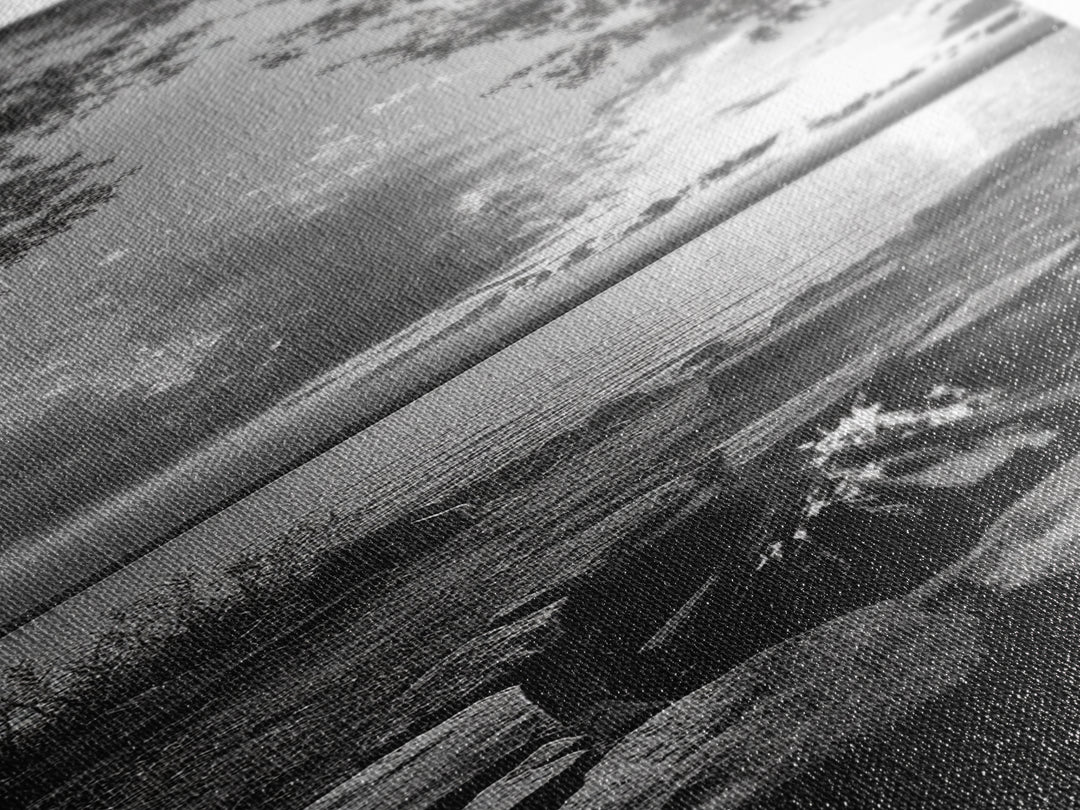 Campfire Sunset, Autumn Gathering, Fireside Evening, Lake Horizon, Framed Canvas Print, Fall Decor, Cabin Living Room Wall Art, Nature Lodge Print