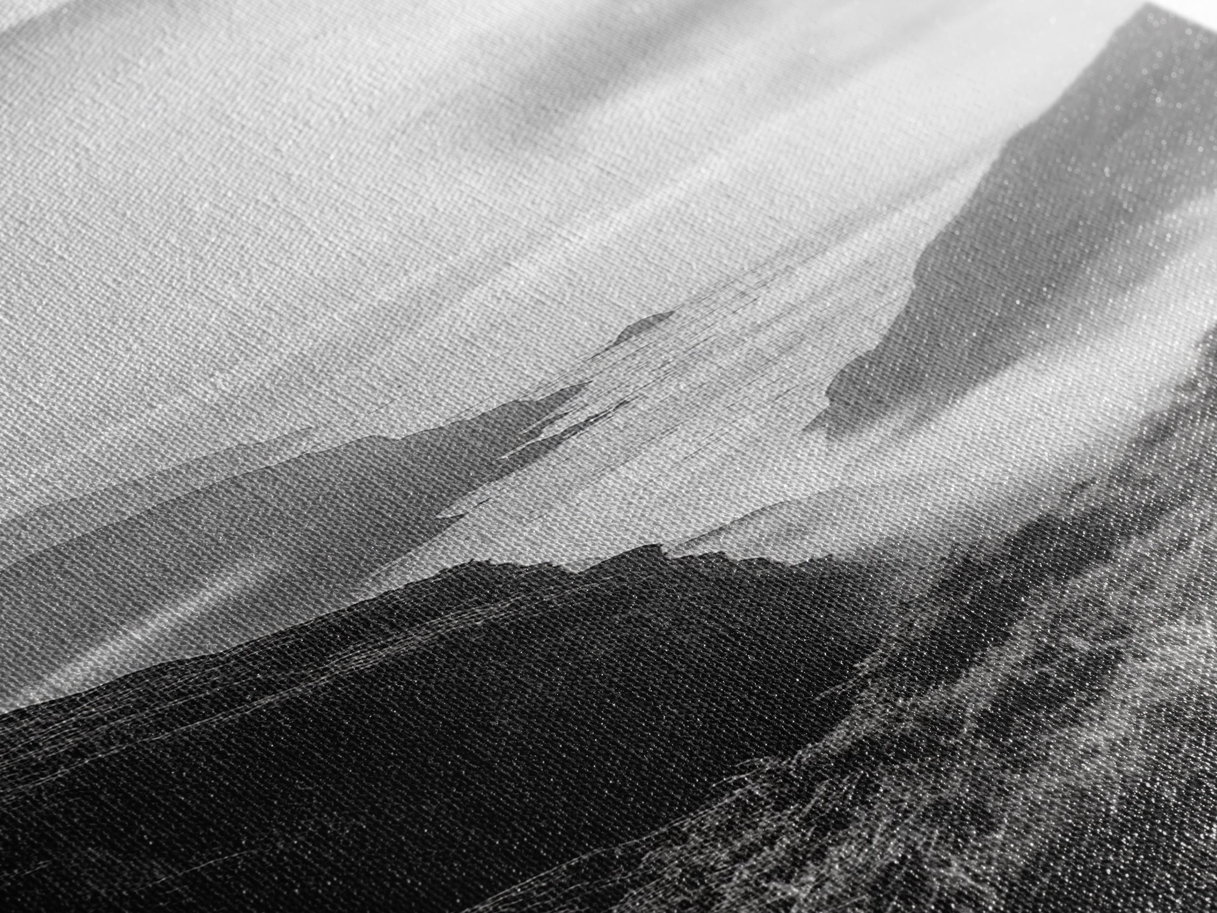 Foggy Coast, Ocean Cliffs, Atmospheric Horizon, Canvas Print, Nature Wall Art, Moody Landscape, Neutral Tones, Hallway or Office Decor