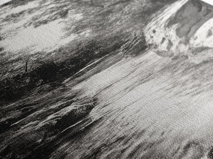 River Light Path, Black White Nature, Zen Landscape, Forest Photography, Canvas Print, Rustic Home Decor, Entryway Wall Art, Cabin Wall Art