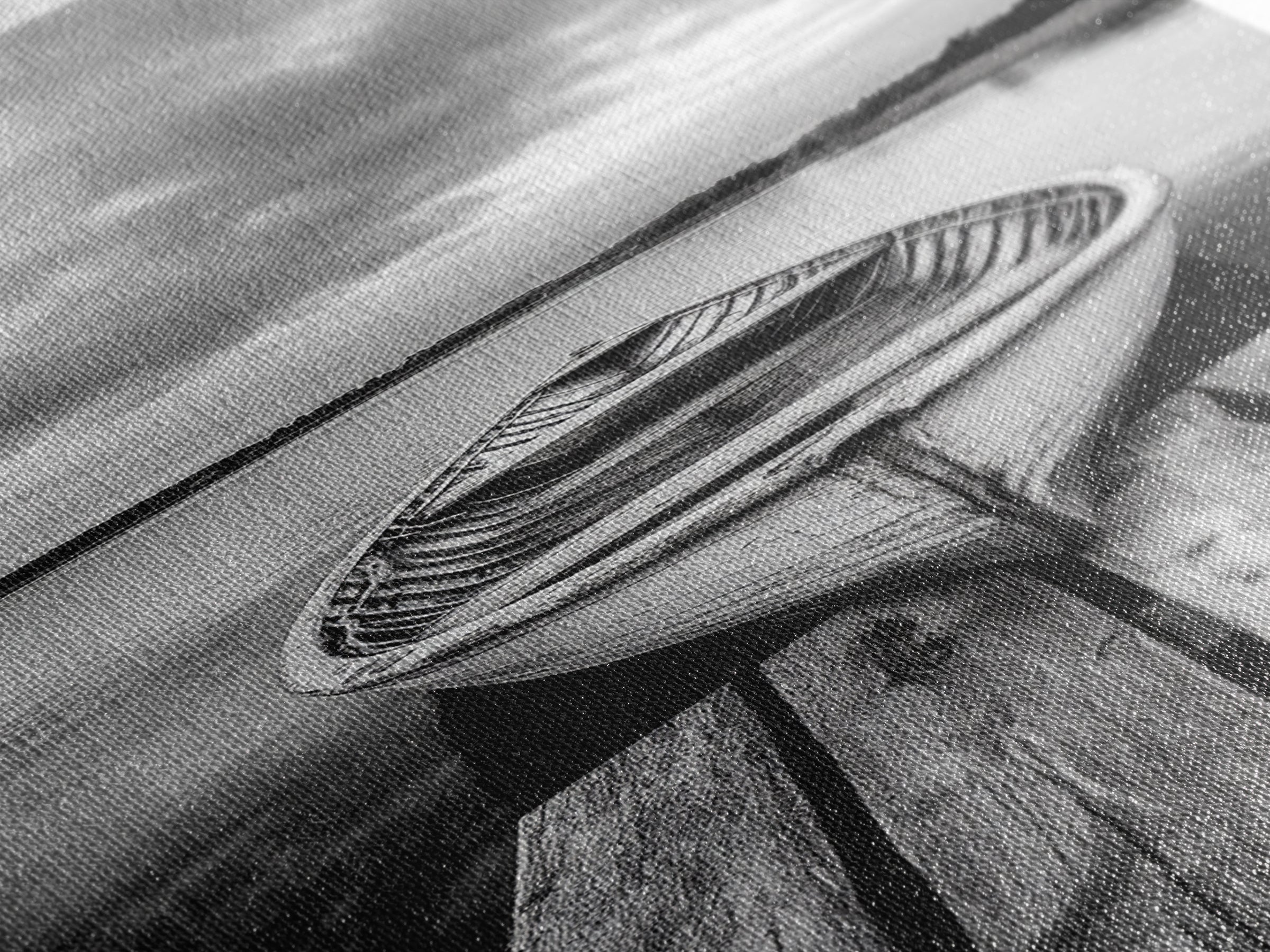 Rowboat Reflection, Still Water, Lake Life, Canvas Print, Rustic Cabin Wall Art, Nature Photography, Bedroom Art, Den Lakehouse Decor