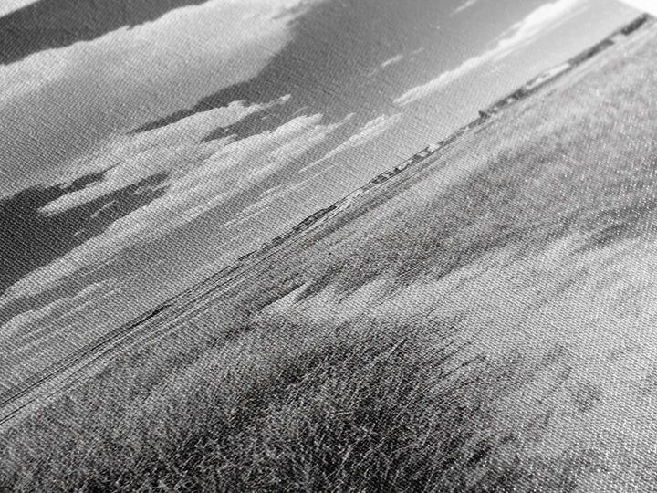 Countryside Trail View, Open Prairie Path, Farmhouse Nature, Framed Canvas Print, Entryway or Rustic Living Room Art, Beach House Decor