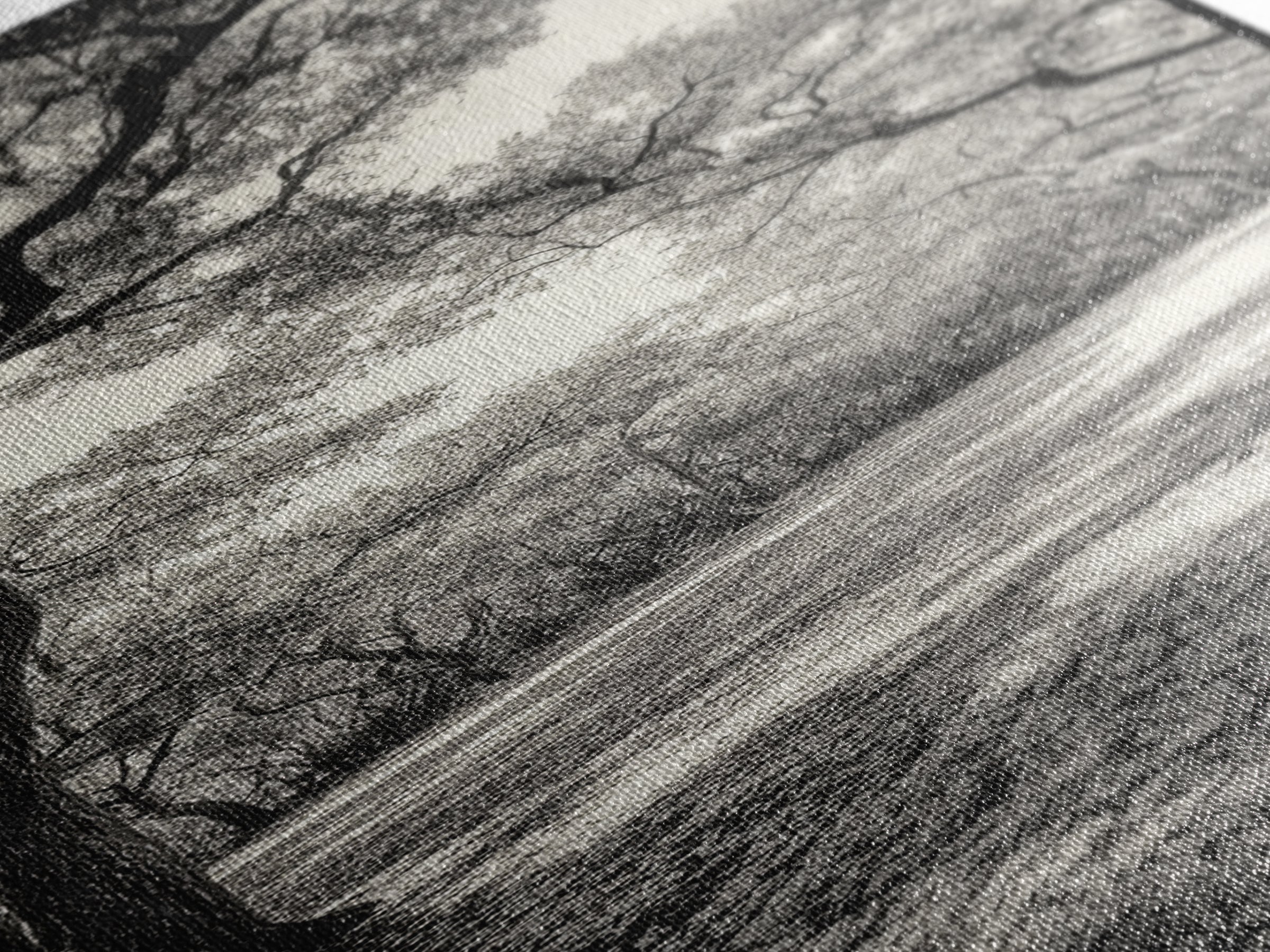 Autumn Forest Light, Peaceful Woodland Canopy, Fall Vibes Scene, Framed Canvas Print, Cozy Living Room Art, Entryway Wall Art