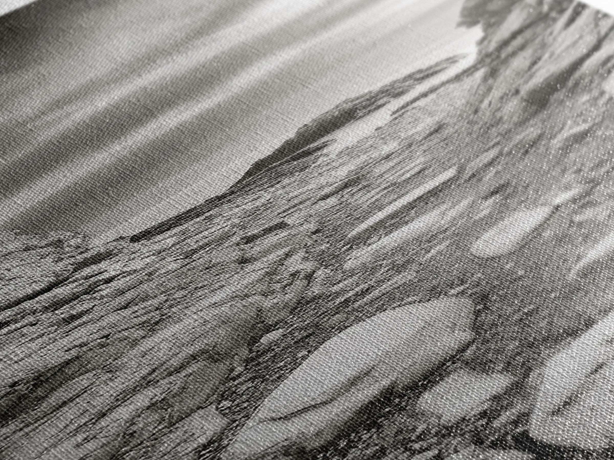 Rocky Coast Path, Serene Ocean View, Minimalist Nature, Framed Canvas Print, Neutral Tones, Beach Art, Hallway Wall Decor, Coastal Home Vibe