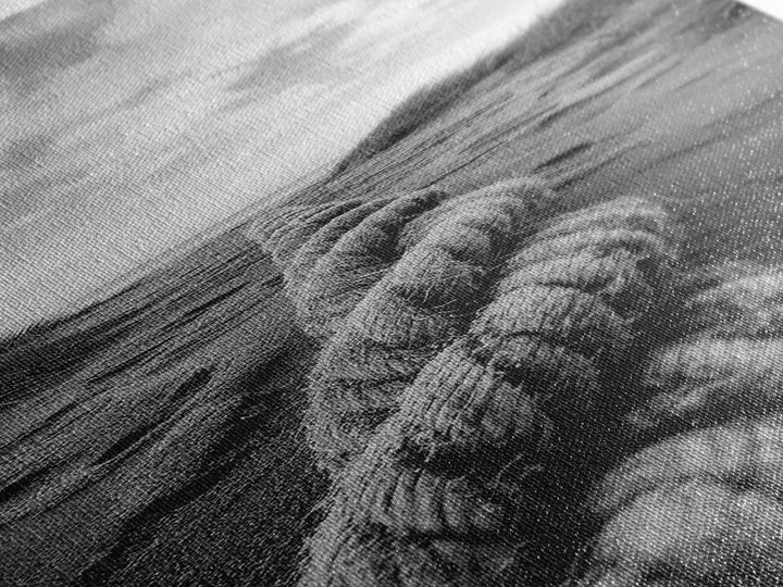 Rope in Sand, Beach Path Perspective, Coastal Journey, Framed Canvas Print, Bathroom Wall Art, Seaside Style, Minimalist Nautical Scene