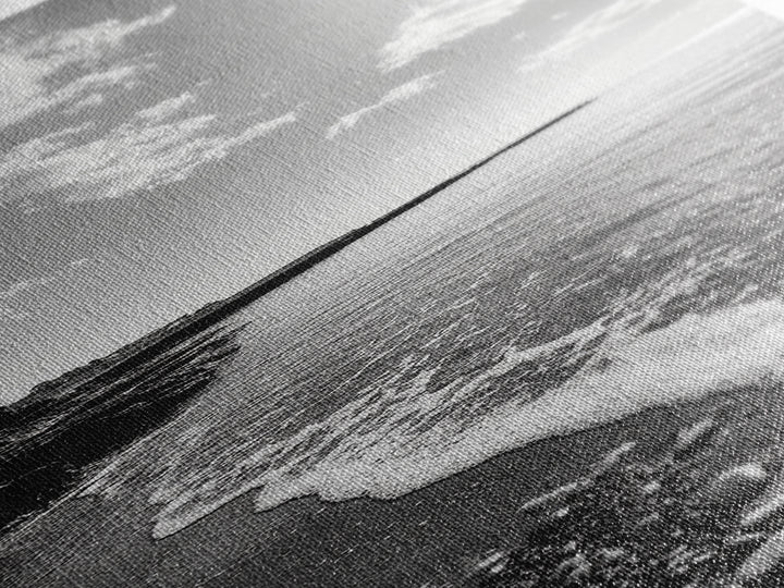 Coastal Shoreline, Pebble Beach, Ocean Breeze, Canvas Print, Bathroom Wall Art, Minimalist Decor, Black White Photography, Seaside Vibe