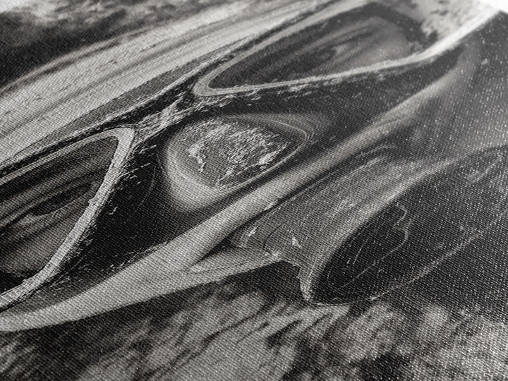 Diver Portrait, Underwater View, Close-Up Eyes, Canvas Print, Adventure Wall Art, Scuba Diving Decor, Unique Bathroom Art, Monochrome Style