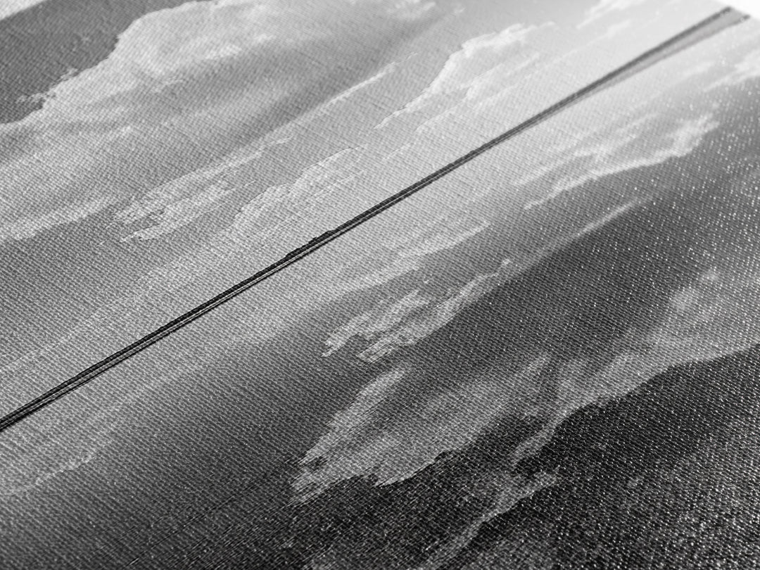 Cloud Reflections, Still Lake, Tranquil Waters, Sky Mirror Canvas Print, Minimalist Living Room Wall Art, Scandinavian Style Decor