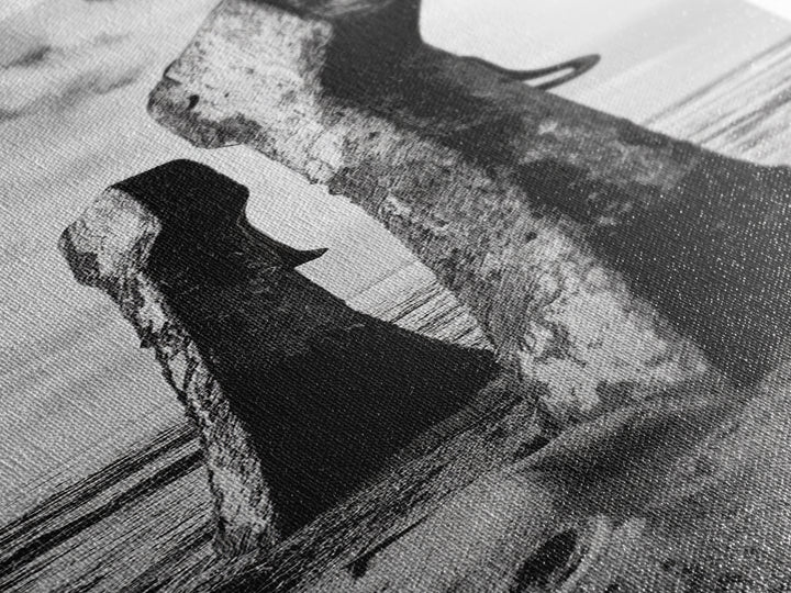 Coastal Decay, Metal Anchors, Beach Remnants, Nautical Texture Canvas Print, Industrial Entryway Wall Art, Rustic Coastal Style