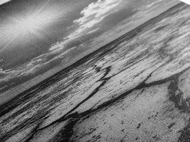 Cracked Earth, Sunburst Sky, Natural Texture, Desert Landscape, Framed Canvas Print, Rustic Decor, Earth Tone Art, Office Wall Art