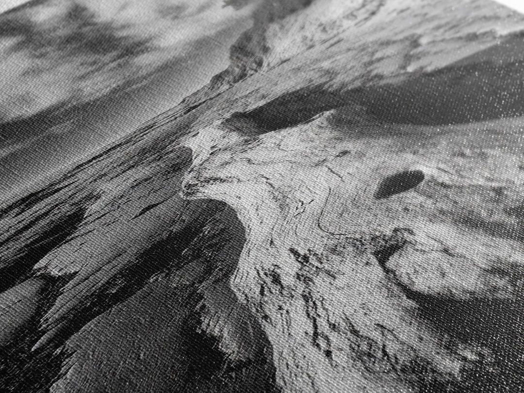 Driftwood Beach, Ocean Texture, Nature Scene, Canvas Print, Rustic Beach Decor, Coastal Wall Art, Bathroom Art, Moody Seaside Print