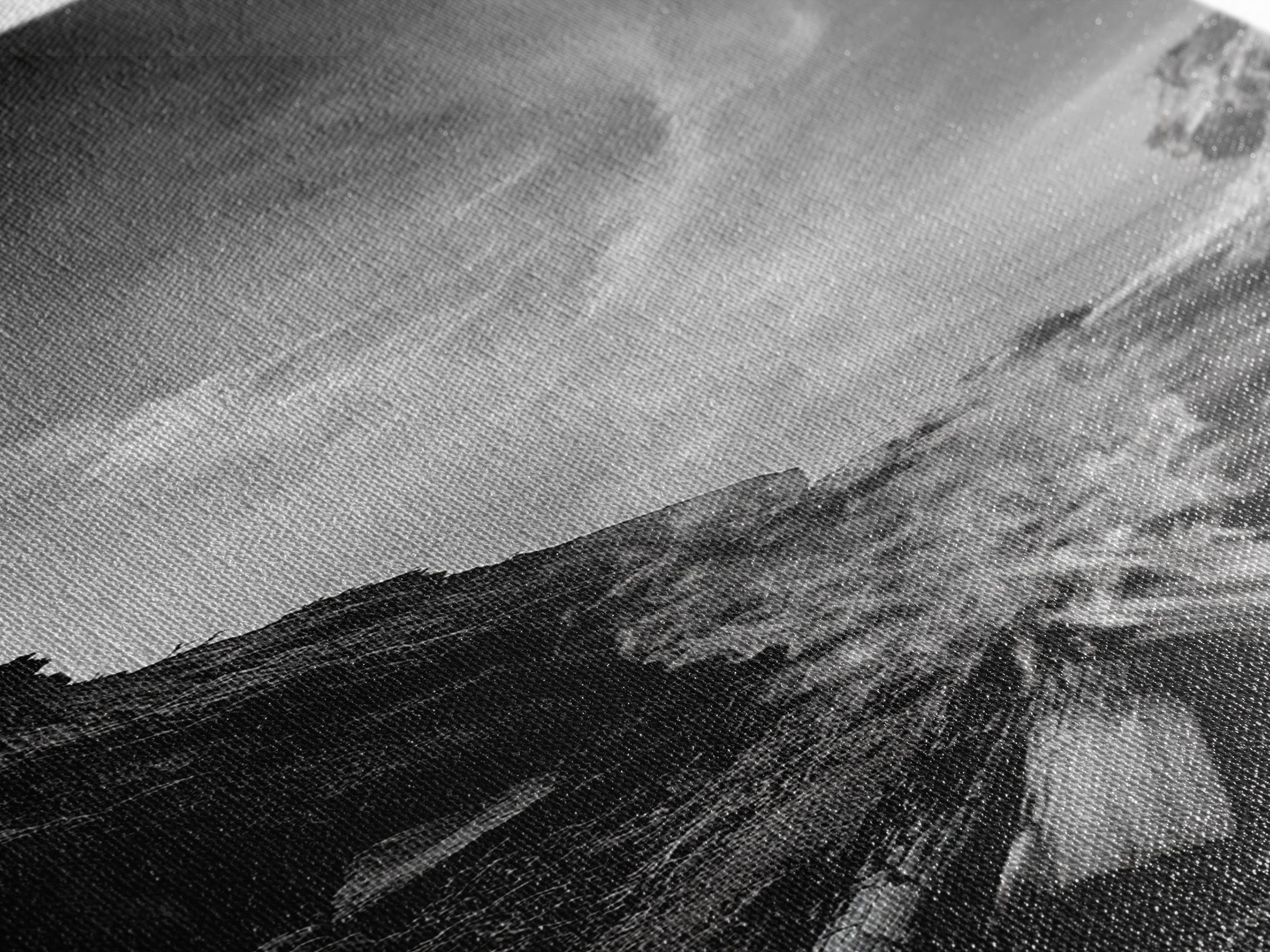 Campfire Smoke, Rocky Coastline, Moody Skies, Autumn Nature, Framed Canvas Print, Rustic Wall Decor, Cabin Aesthetic, Living Room Art