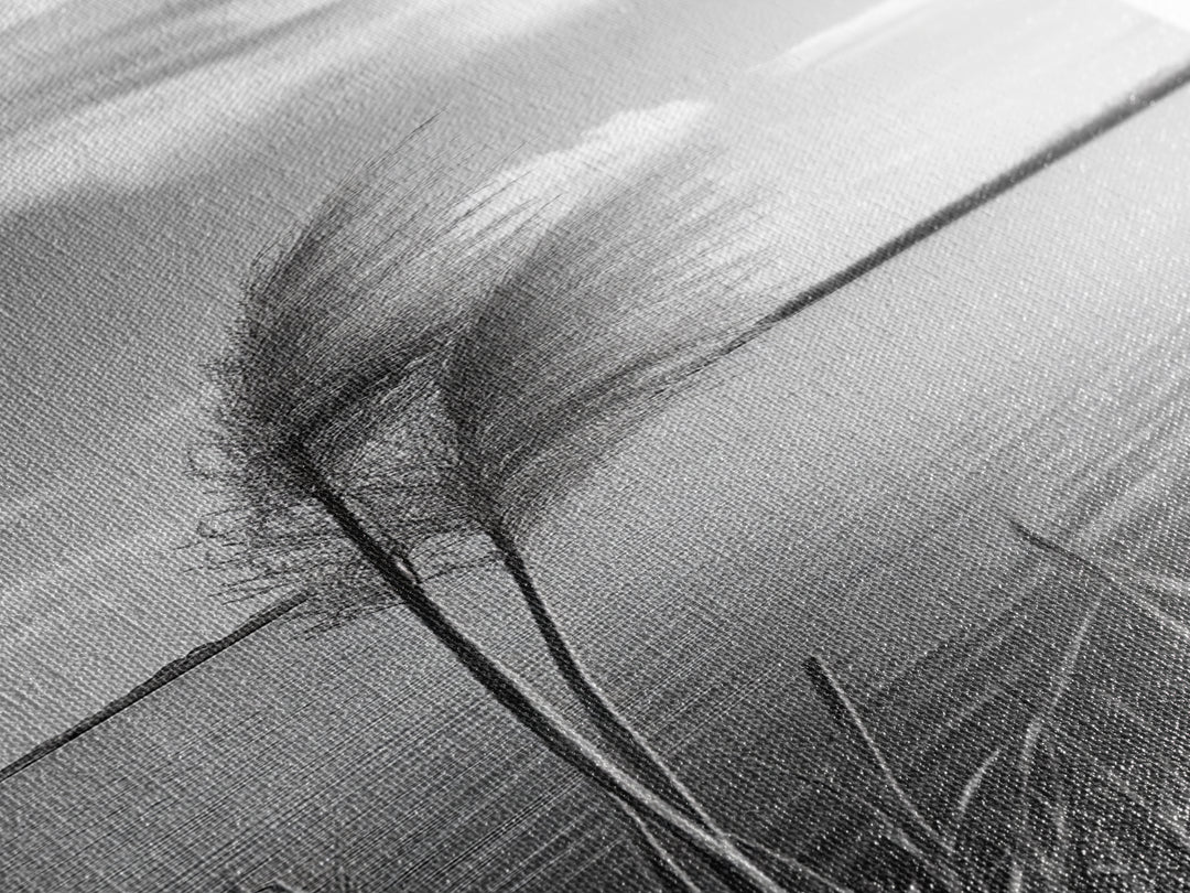Lakeside Grasses, Windy Waterscape Print, Minimal Nature Art, Calm Landscape Decor, Bathroom or Office Wall Art, Canvas Print