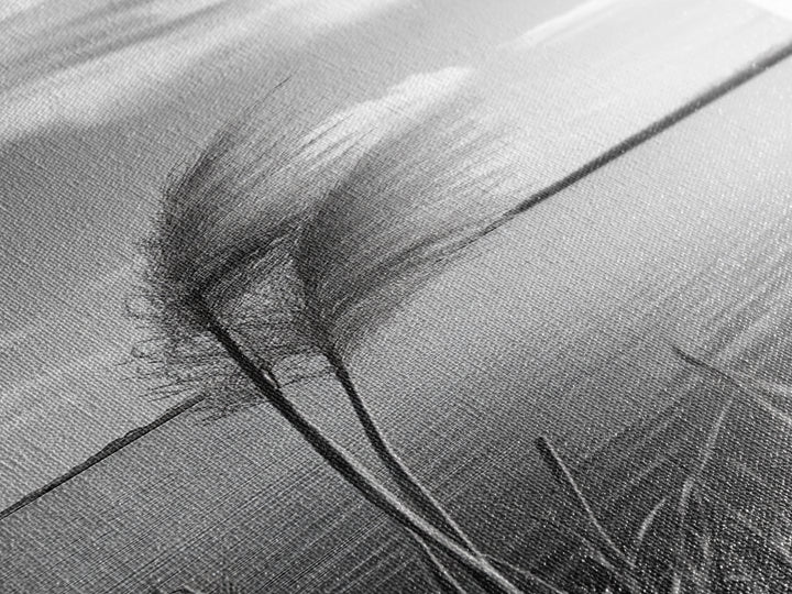 Lakeside Grasses, Windy Waterscape Print, Minimal Nature Art, Calm Landscape Decor, Bathroom or Office Wall Art, Canvas Print