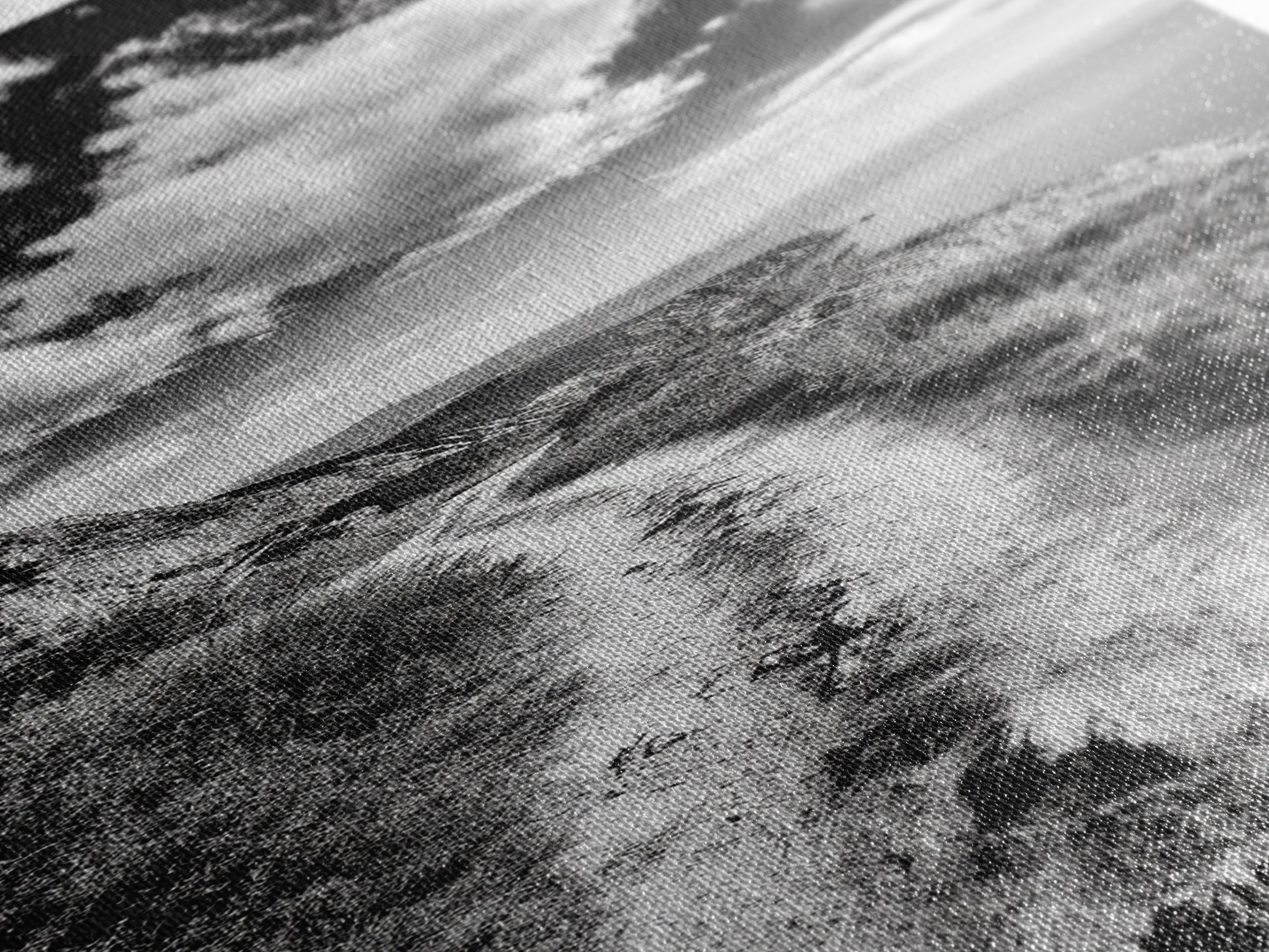 Cliffside Trail View, Path to Sea, Mountain Landscape, Framed Canvas Print, Wanderlust Decor, Office Wall Art, Adventure Travel Aesthetic