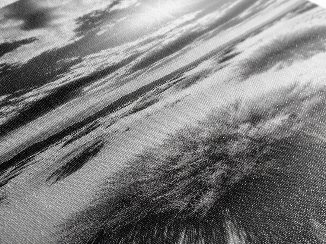 Desert Sun Shadows, Dune Landscape Art, Black White Wilderness, Framed Canvas Print, Boho Office Wall Art, Southwestern Minimal Style