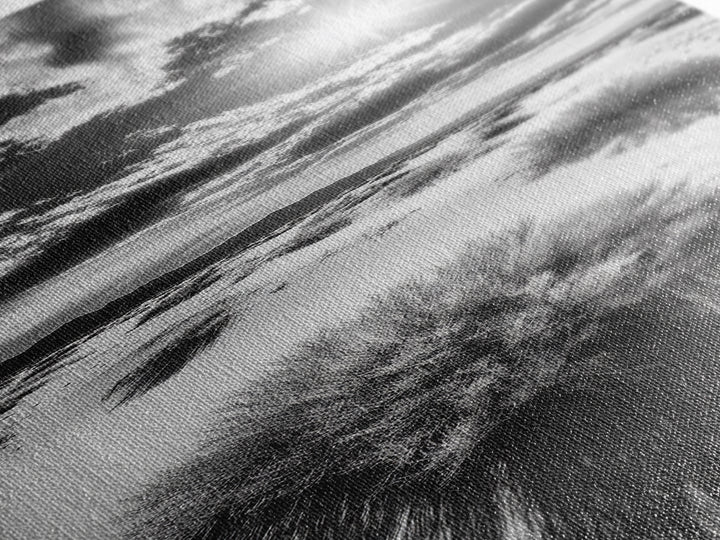 Desert Sun Shadows, Dune Landscape Art, Black White Wilderness, Framed Canvas Print, Boho Office Wall Art, Southwestern Minimal Style