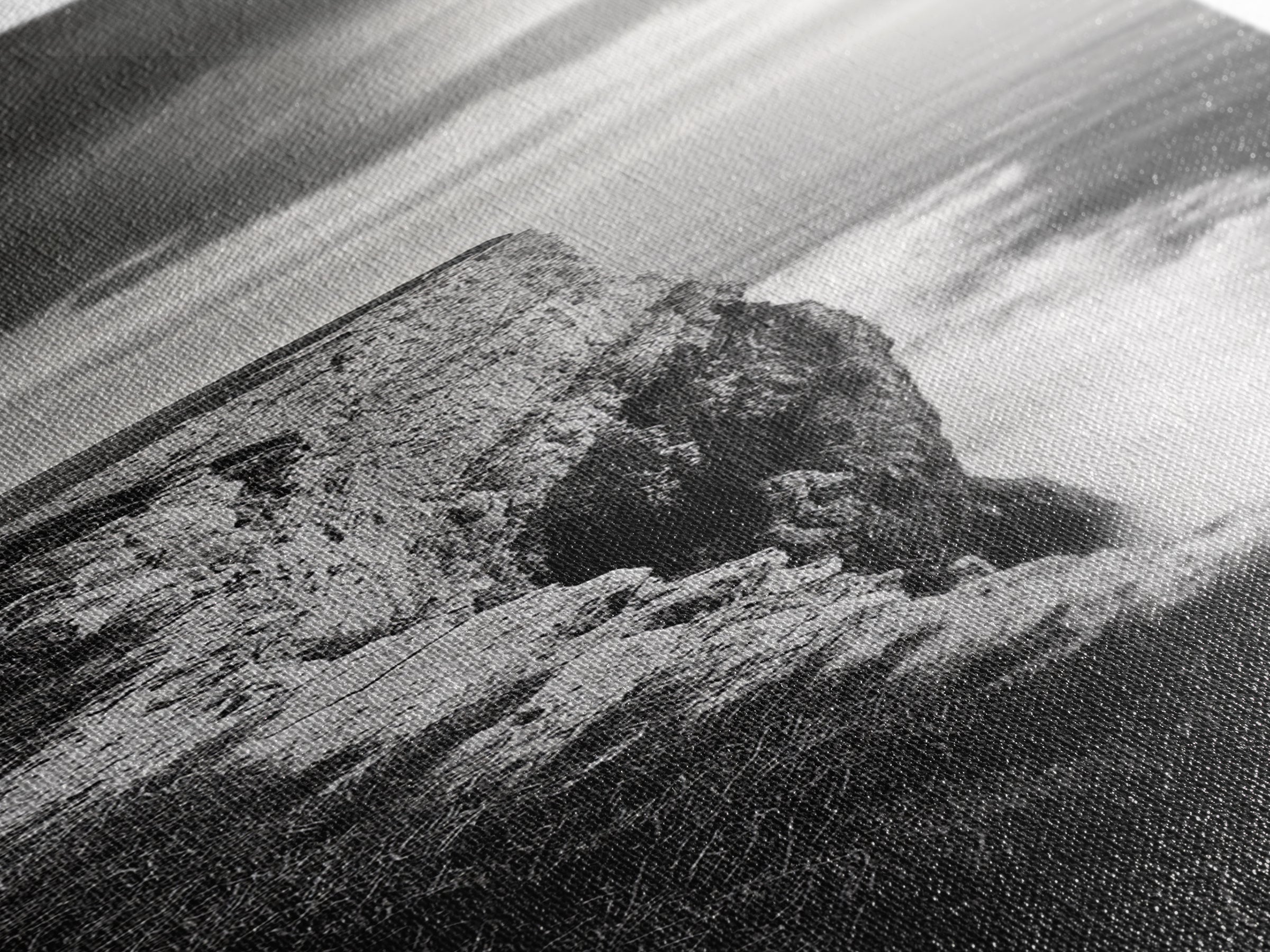 Coastal Cliff, Ocean Horizon, Nature Photography, Dramatic Skies, Framed Canvas Print, Modern Beach Wall Art, Minimalist Landscape Decor