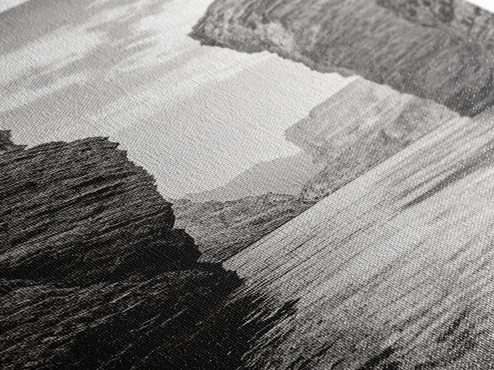 Canyon River, Desert Passage, Rugged Cliffs, Adventure Scene, Framed Canvas Print, Western Wall Art, Office Art, Den Nature Decor