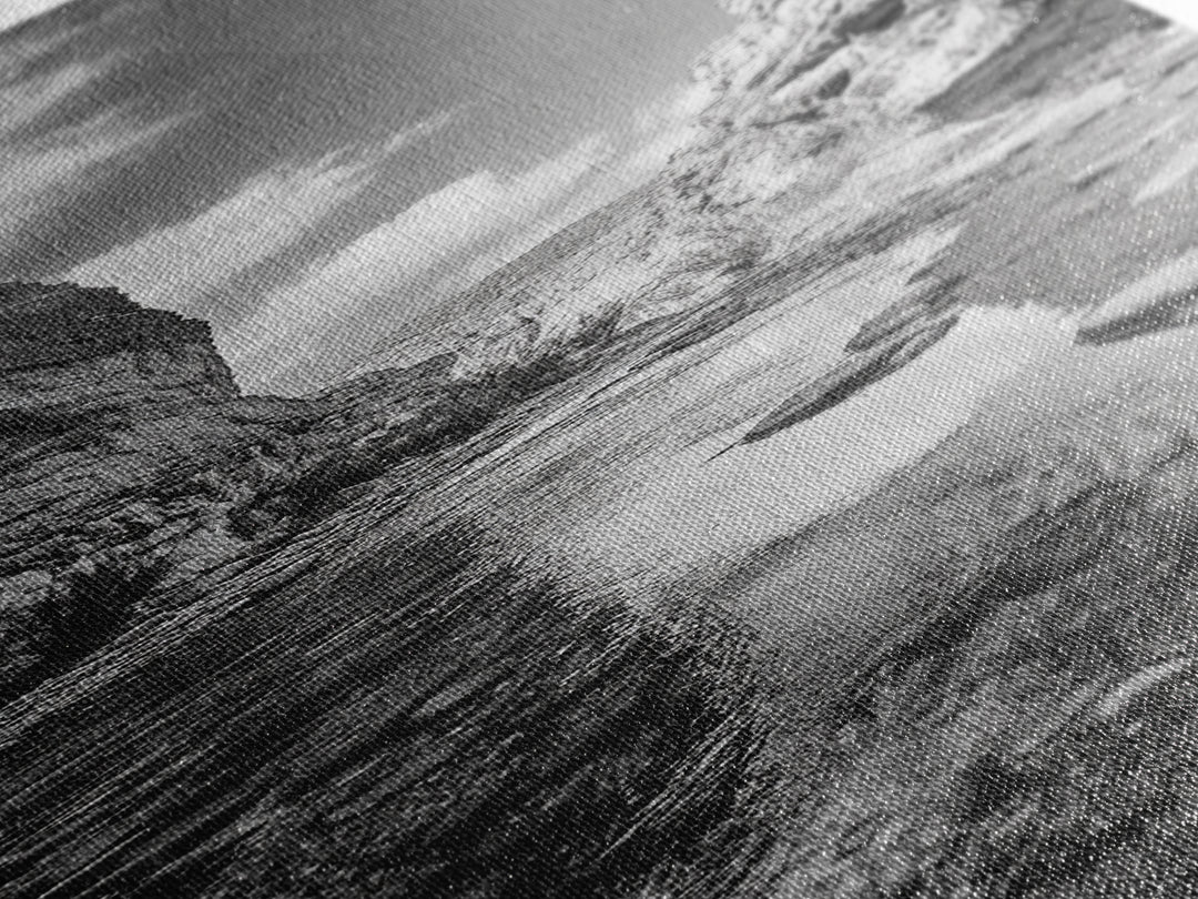 Canyon Stream, Desert Serenity, Nature Escape, Earth Tones, Calm Mood, Framed Canvas Print, Bedroom Wall Art, Minimalist Landscape Art