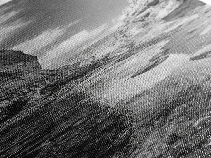 Canyon Stream, Desert Serenity, Nature Escape, Earth Tones, Calm Mood, Framed Canvas Print, Bedroom Wall Art, Minimalist Landscape Art