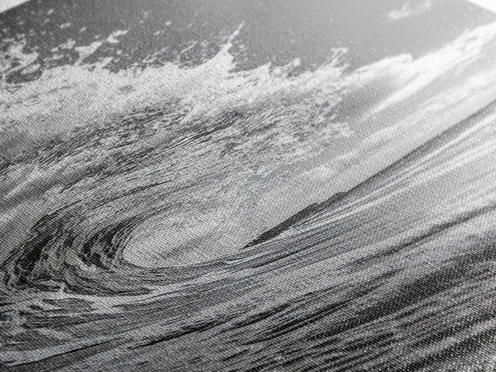 Curling Wave, Ocean Spray, Coastal Energy, Canvas Print, Surf Wall Art, Beach House Decor, Modern Minimalist Ocean Photography