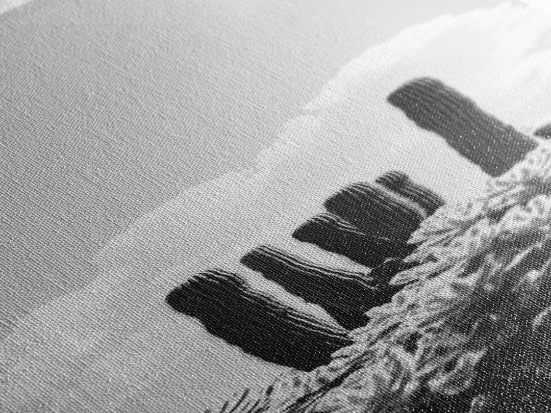 Cactus Cloudscape, Desert Plant Print, Southwestern Wall Decor, Minimalist Cactus Photography, Canvas Print, Boho Living Room Art