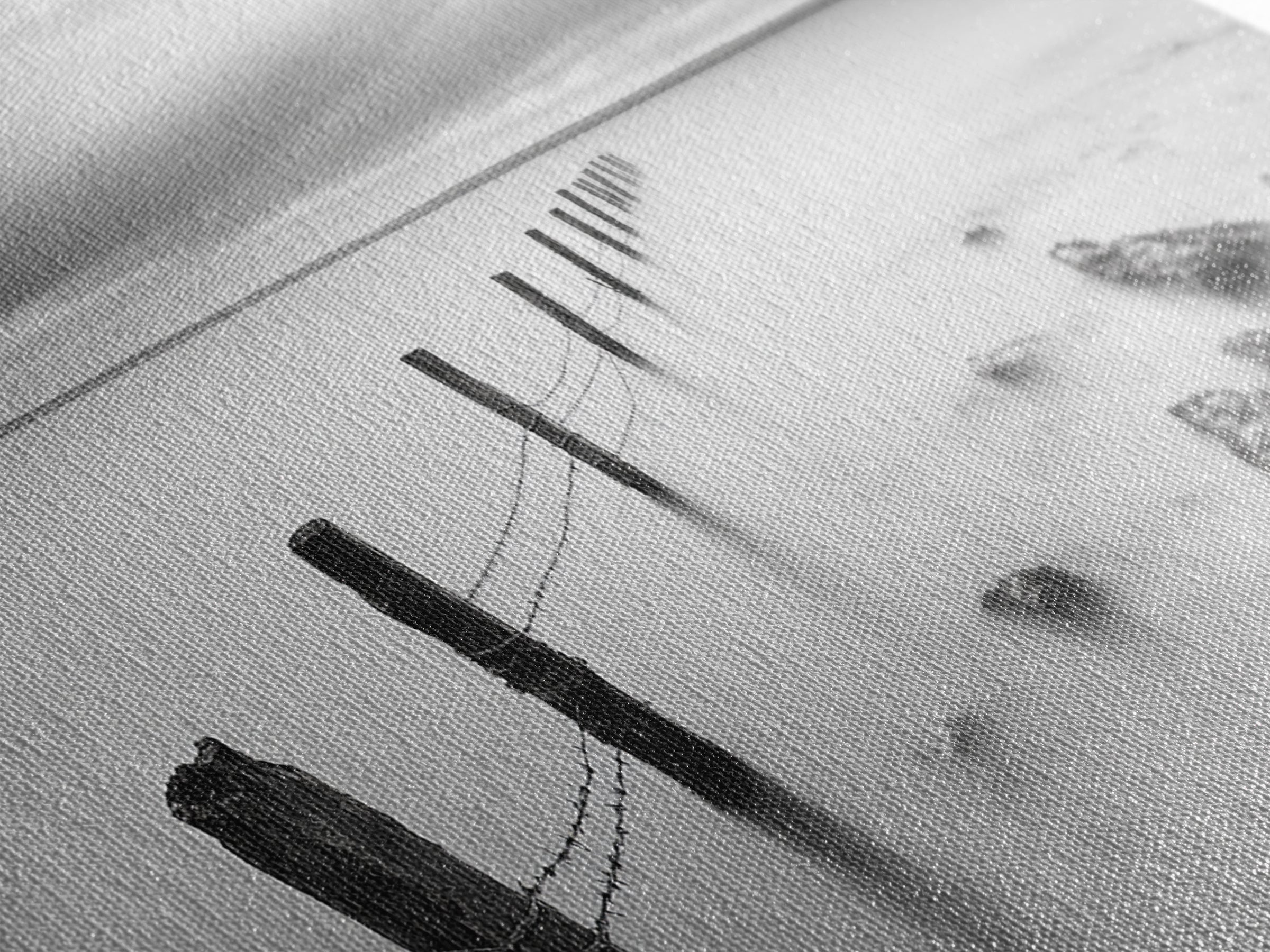 Coastal Fence Line, Tranquil Ocean Scene, Soft Minimalist Photo, Framed Canvas Print, Bathroom or Hallway Wall Art, Zen Vibes