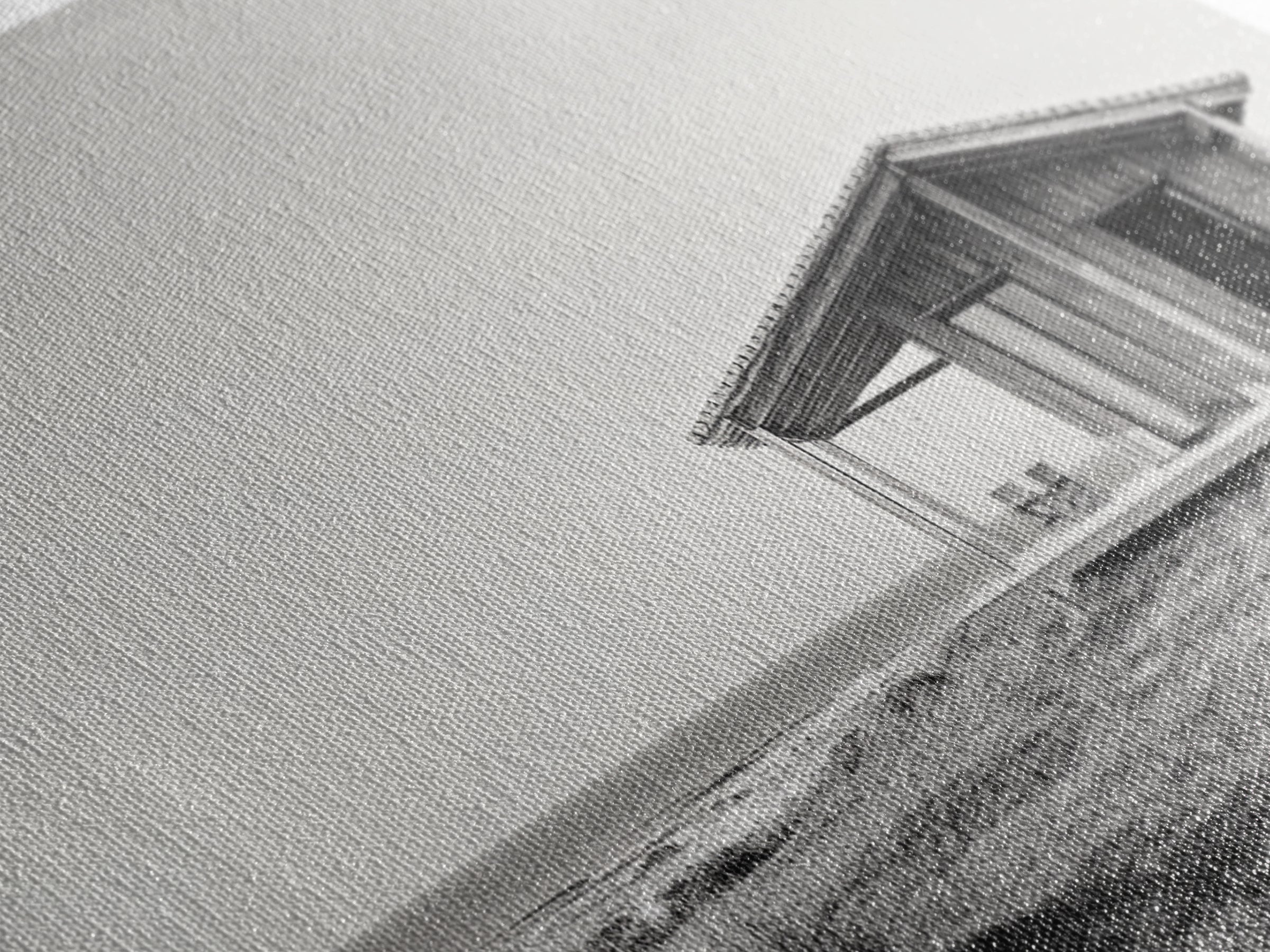 Beach Cabin, Coastal Escape, Minimalist Home, Seaside Solitude Scene, Canvas Print, Boho Beach Wall Art, Guest Room Decor