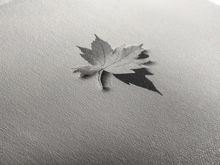 Autumn Leaf, Tranquil Water, Floating Serenity, Soft Tones Nature Art, Canvas Print, Fall Bedroom Wall Art, Minimalist Style