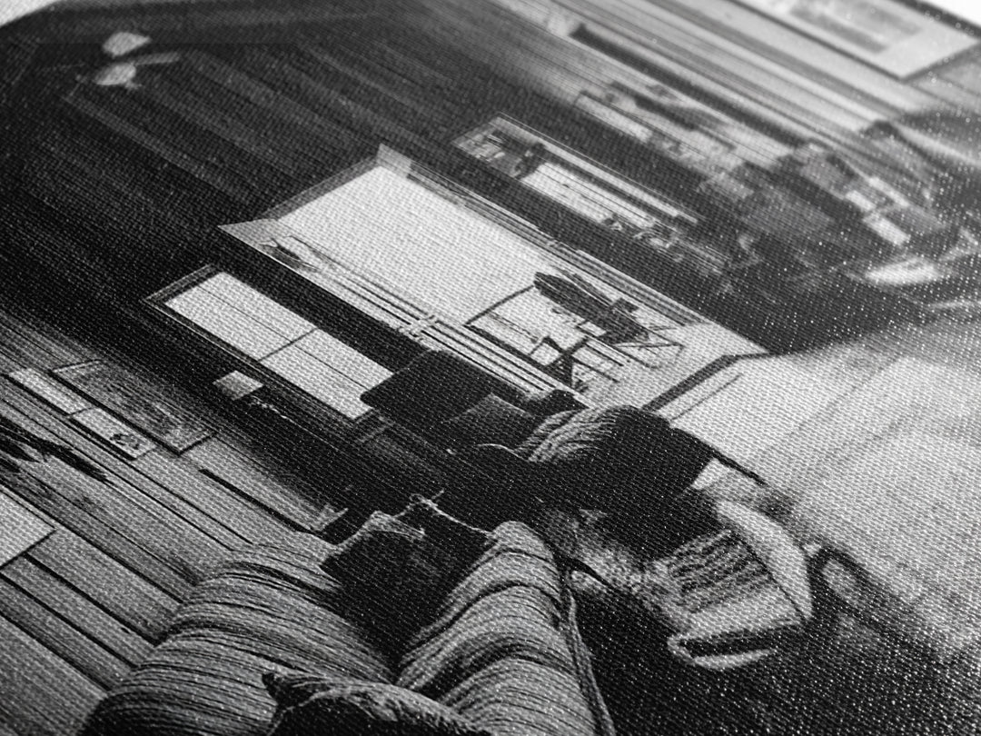 Cozy Cabin Interior, Rustic Living Space, Wood Wall Charm, Canvas Print, Country Living Room Art, Americana Wall Photography