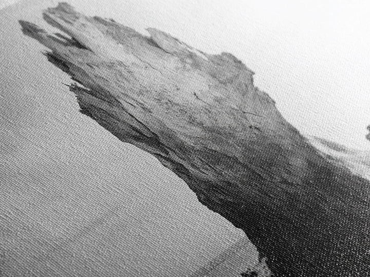 Desert Rock Tower, Surreal Landscape, Modern Nature Art, Canvas Print, Black and White Office Decor, Minimalist Style Piece, Bedroom Wall Art