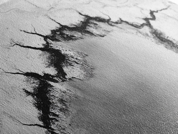 Aerial Desert, Cracked Earth, Modern Texture, Abstract Terrain, Canvas Print, Office Wall Art, Earth Tones, Contemporary Natural Art