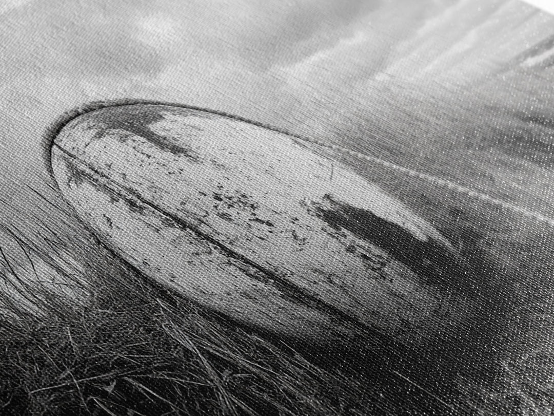 Coastal Buoy, Nautical Sphere, Fishing Rope, Beach Grass, Framed Canvas Print, Coastal Bathroom Art, Seaside Wall Decor, Rustic Style