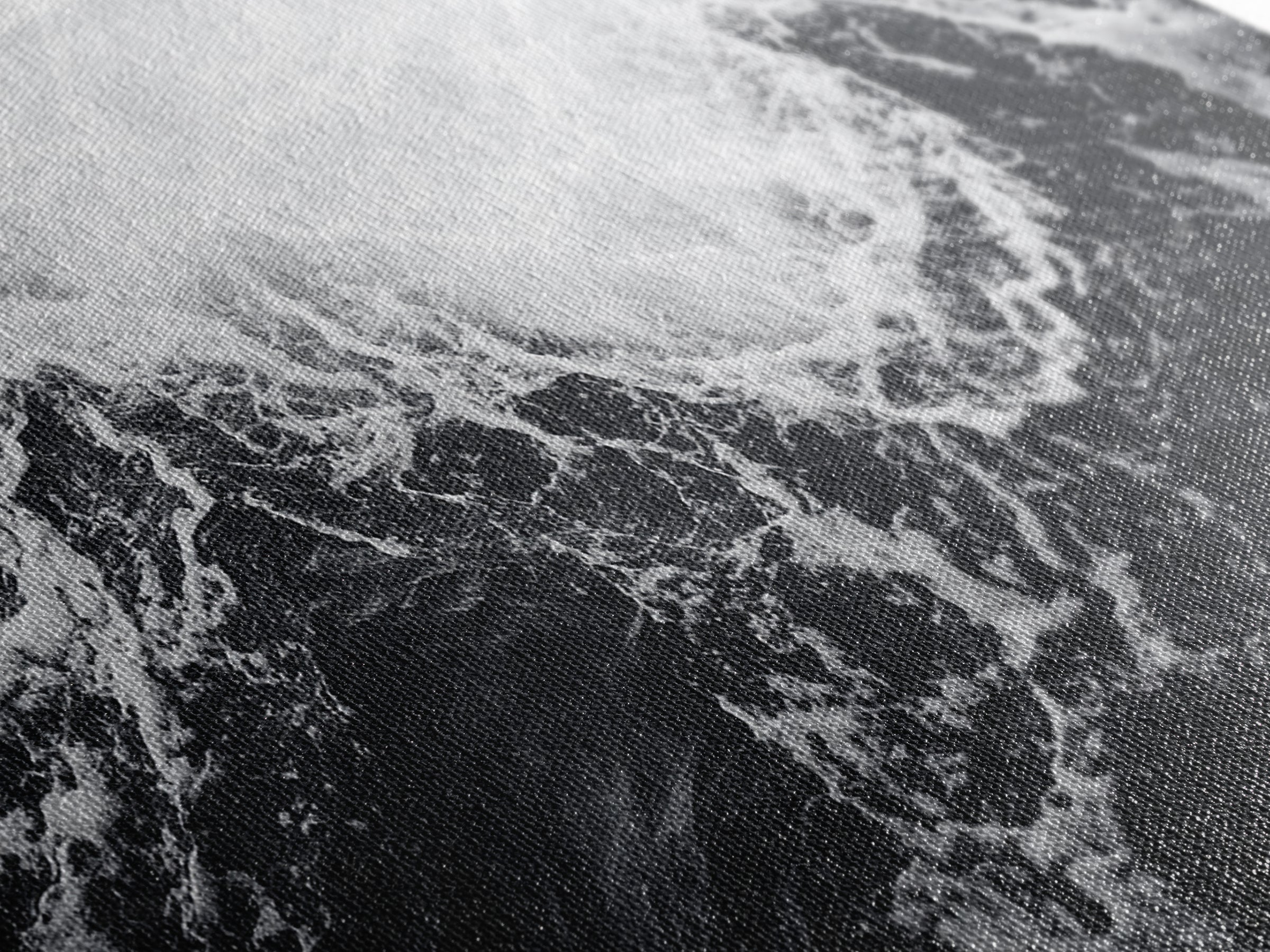 Ocean Texture, Crashing Waves, Abstract Sea, Monochrome Motion, Framed Canvas Print, Coastal Wall Art, Bathroom Minimalist Decor