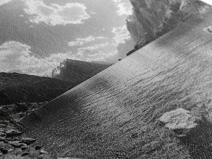 Alpine Lake Print, Mountain Reflection Art, Nature Photography, Black and White Canvas Print, Minimalist Living Room, Cabin Wall Decor