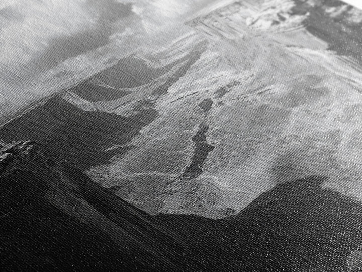 Desert Canyon Vista, Monument Valley View, Rugged Landscape Photography, Framed Canvas Print, Western Living Room Wall Art