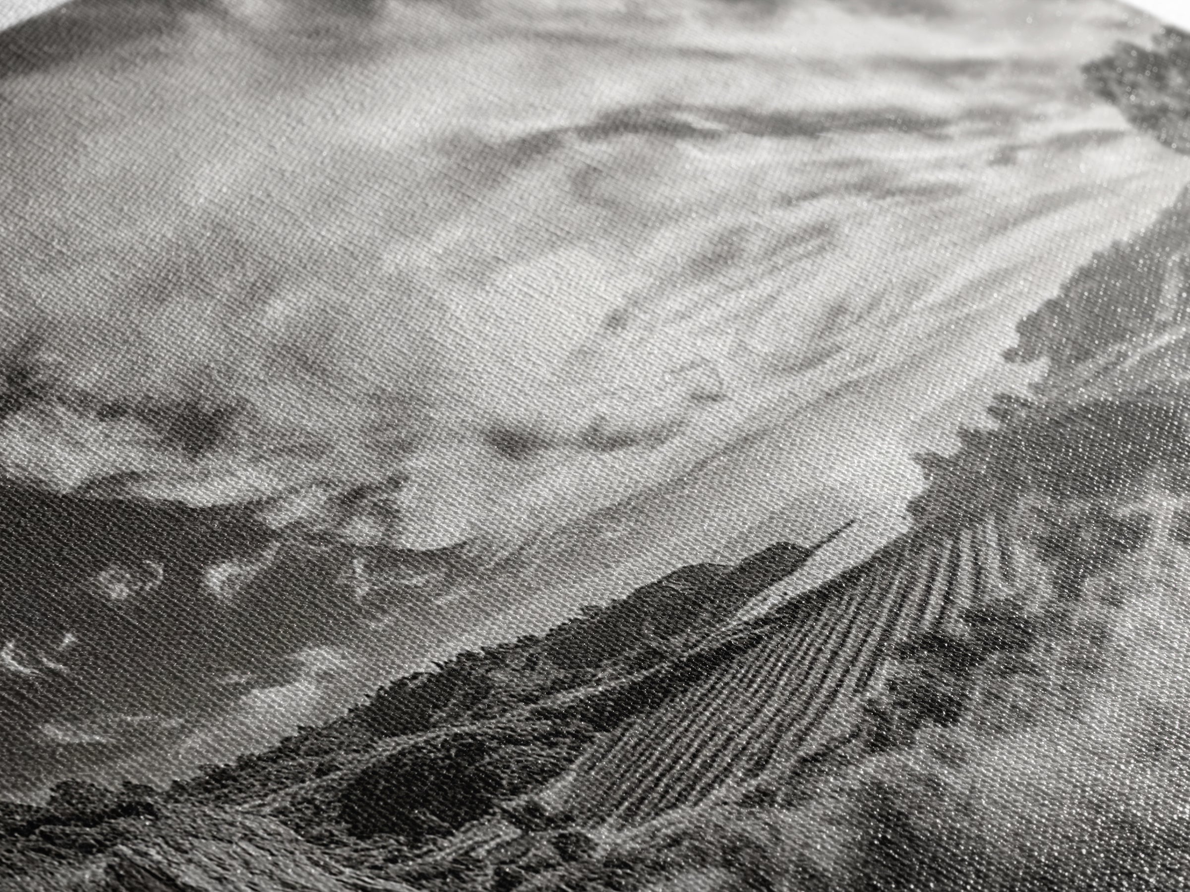 Coastal Hillside Sunset, Vineyard Ocean View, Rolling Landscape Art, Framed Canvas Print, Kitchen Wall Art, California Scenery