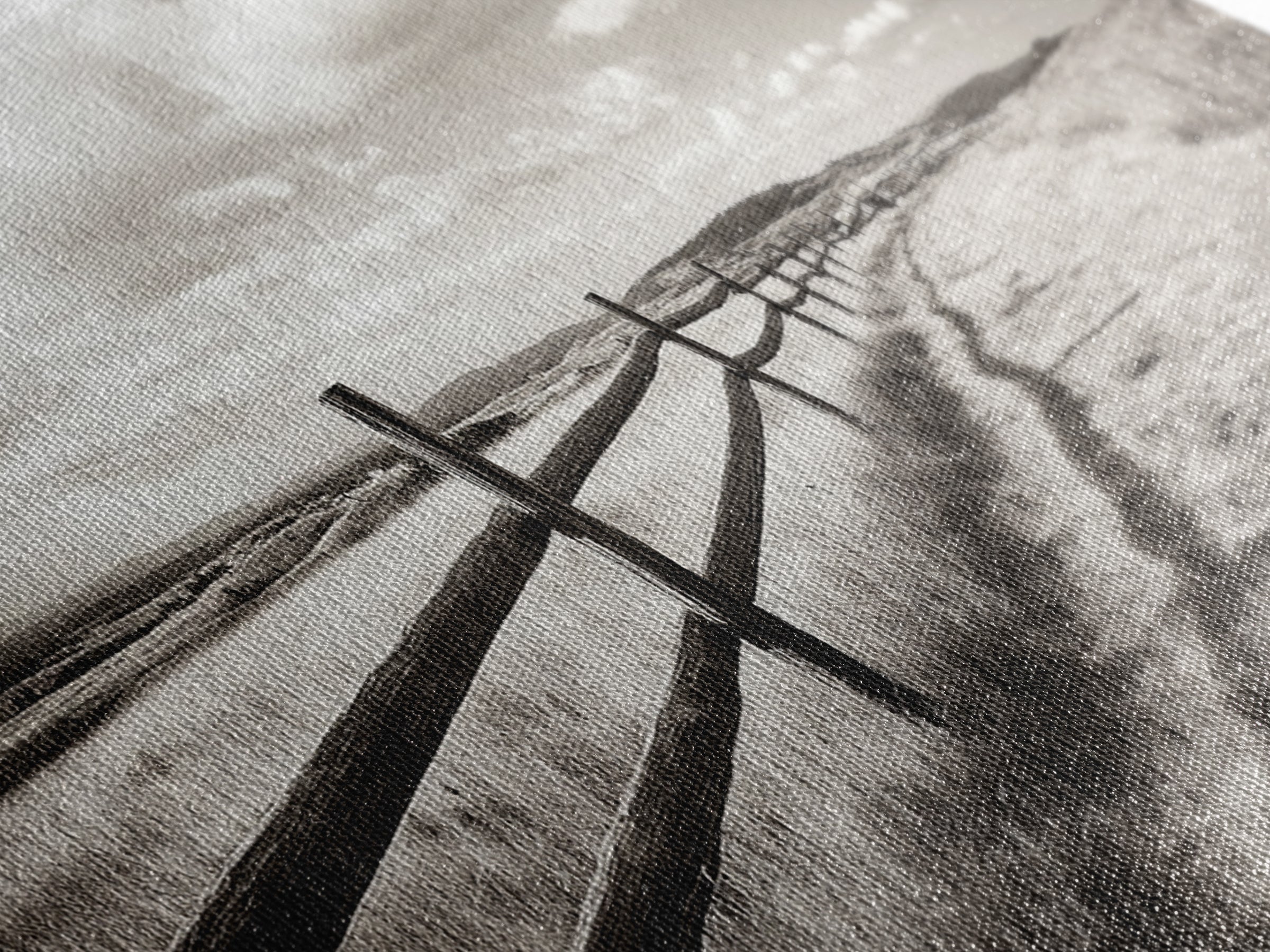 Countryside Fence Trail, Rolling Hills Walk, Prairie Path View, Framed Canvas Print, Western Art, Fall Wall Decor, Office Wall Art