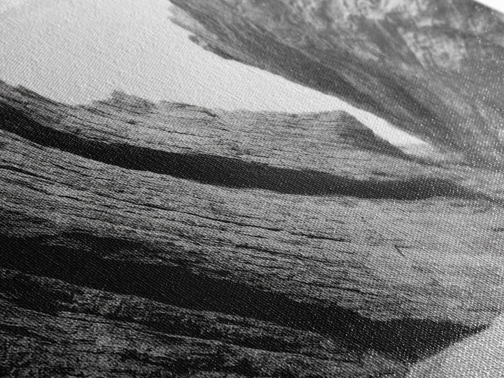 Canyon Rocks, Desert Wall, Natural Texture, Modern Rustic Decor, Framed Canvas Print, Bathroom Wall Art, Monochrome Earth Tones