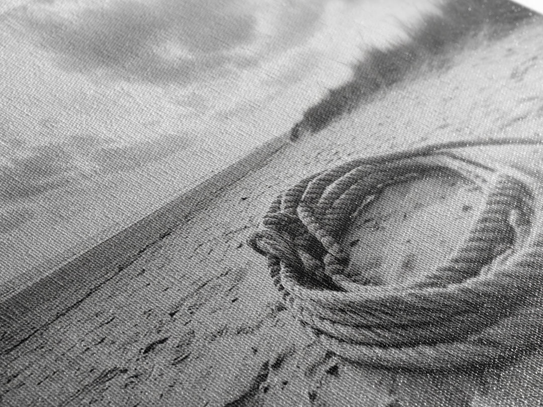 Beach Rope Still, Sand Dune Landscape, Seaside Art, Coastal Minimalist, Canvas Print, Neutral Wall Art, Living Room Coastal Decor, Nautical Style