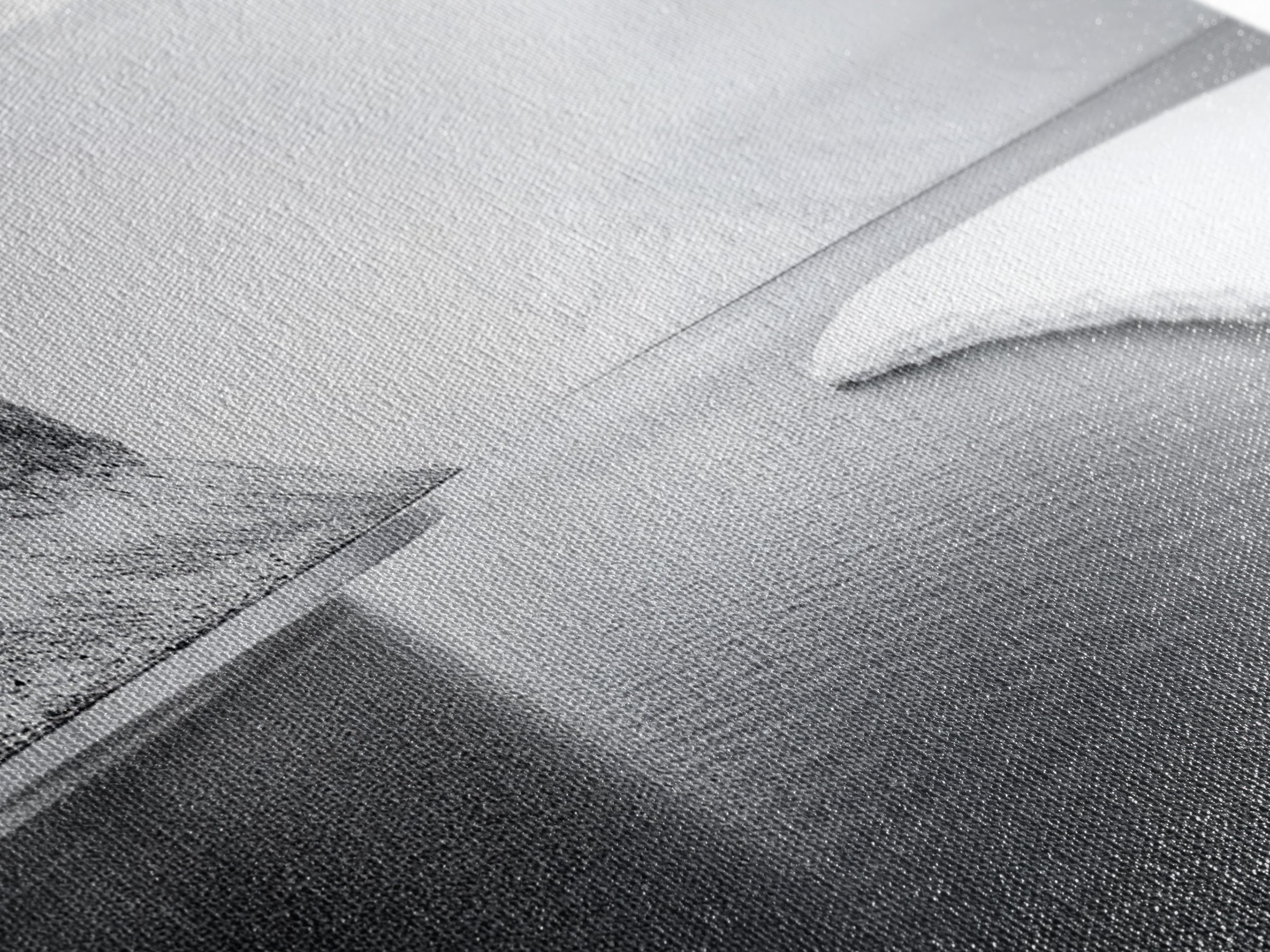 Arctic Coastline Silence, Minimal Snow Scene, Monochrome Nature Landscape, Framed Canvas Print, Scandinavian Wall Art, Office Calm Decor